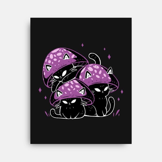 Mushroom Cats-None-Stretched-Canvas-xMorfina