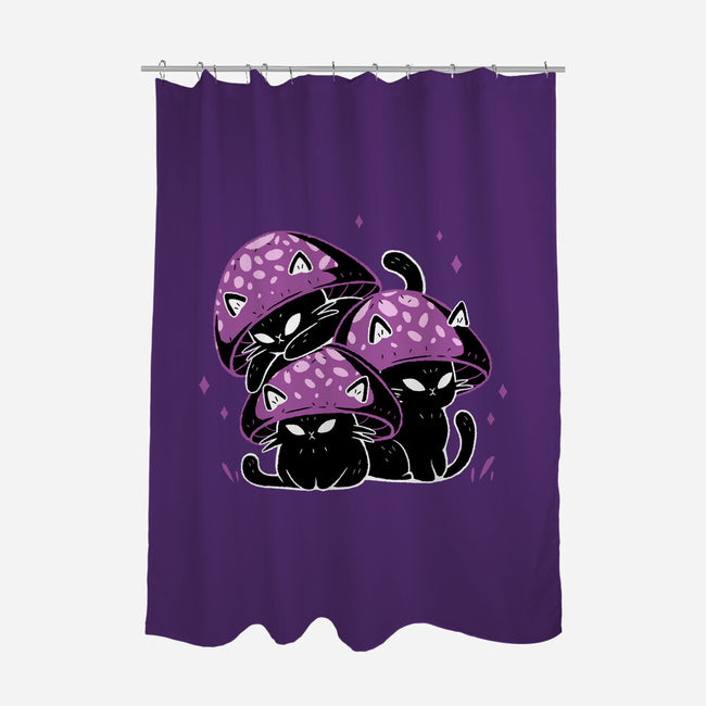 Mushroom Cats-None-Polyester-Shower Curtain-xMorfina