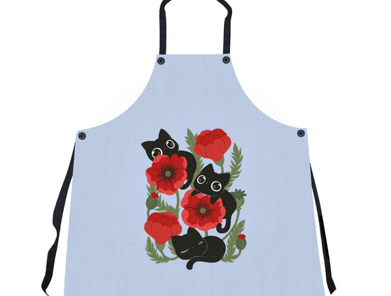 Poppies And Black Kitties