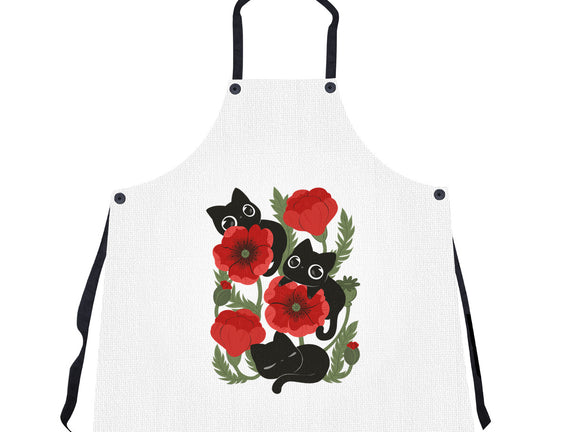 Poppies And Black Kitties