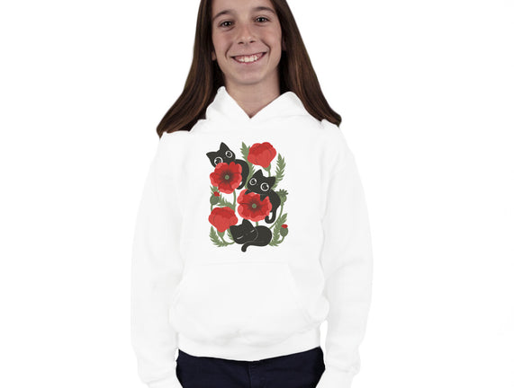 Poppies And Black Kitties