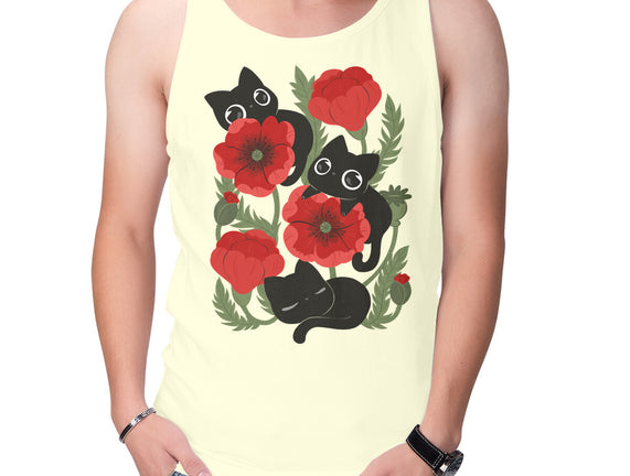 Poppies And Black Kitties