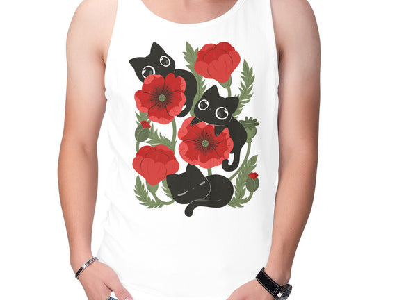 Poppies And Black Kitties