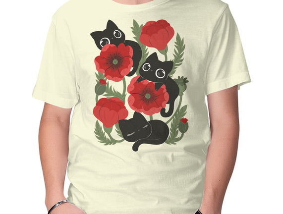 Poppies And Black Kitties