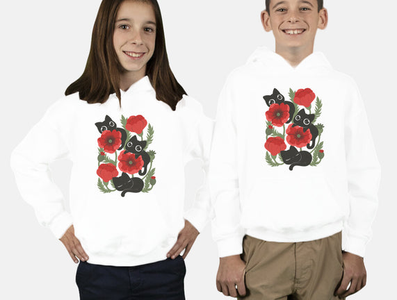 Poppies And Black Kitties