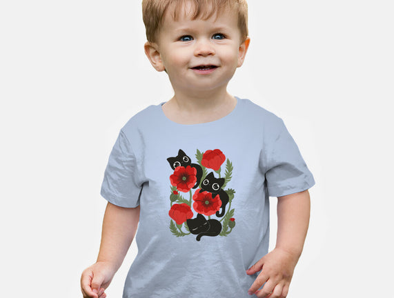 Poppies And Black Kitties