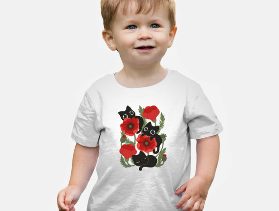 Poppies And Black Kitties