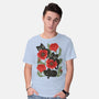 Poppies And Black Kitties-Mens-Basic-Tee-ricolaa