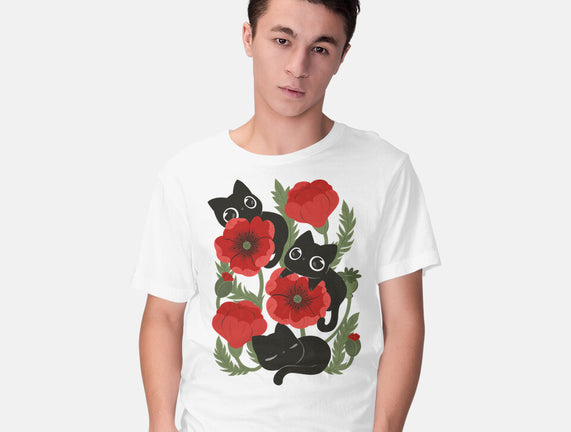 Poppies And Black Kitties