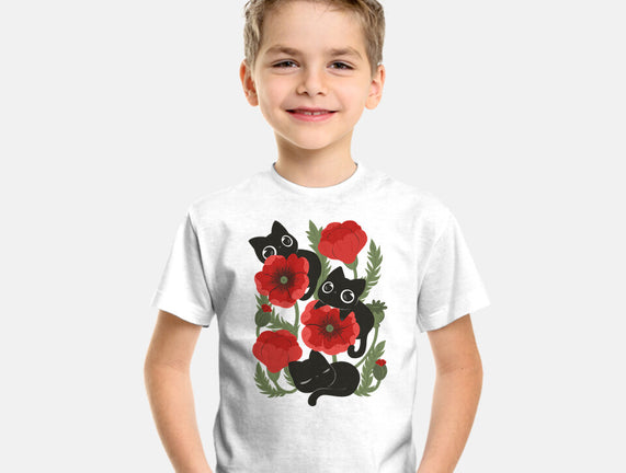 Poppies And Black Kitties