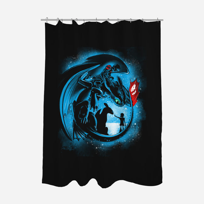 Yesterday and Tomorrow-none polyester shower curtain-alemaglia