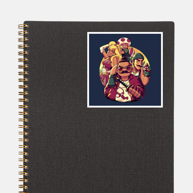 Mushroom Gang-None-Glossy-Sticker-Bruno Mota