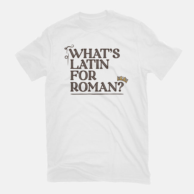 What's Latin For Roman-Unisex-Basic-Tee-rocketman_art