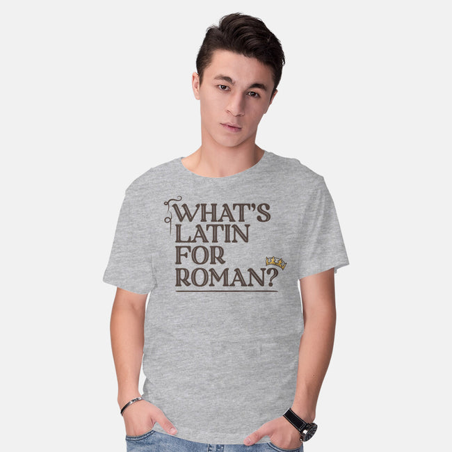 What's Latin For Roman-Mens-Basic-Tee-rocketman_art