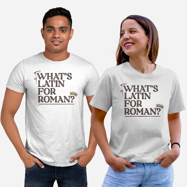 What's Latin For Roman-Unisex-Basic-Tee-rocketman_art