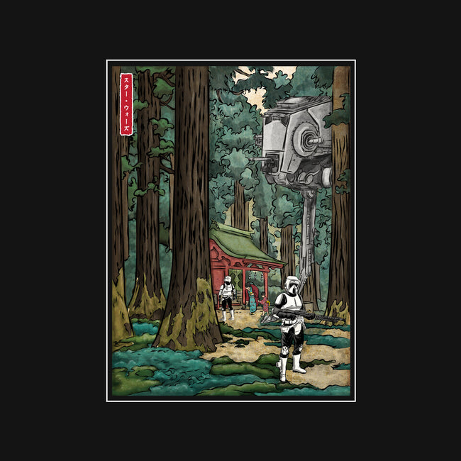 Galactic Empire In Japanese Forest-None-Stretched-Canvas-DrMonekers