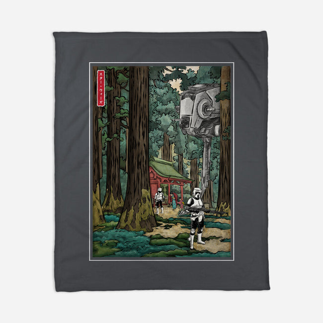 Galactic Empire In Japanese Forest-None-Fleece-Blanket-DrMonekers