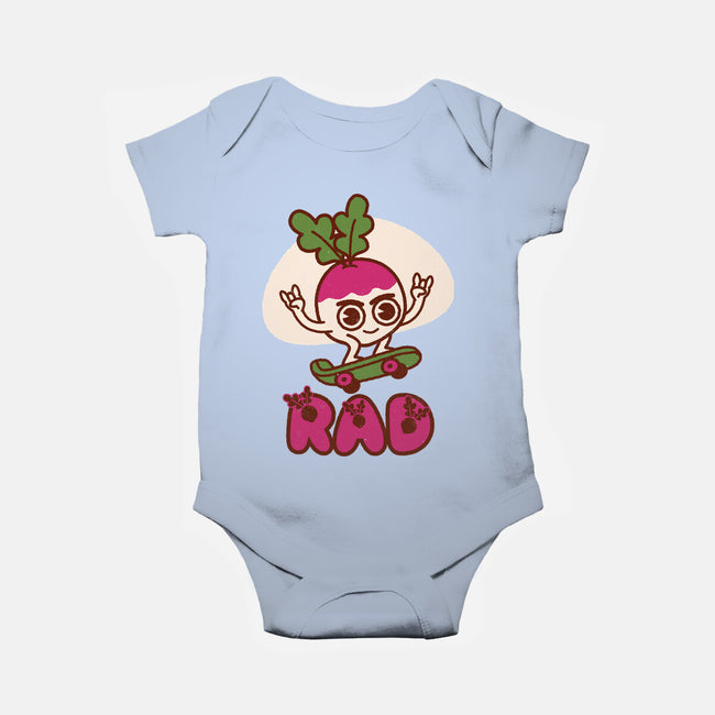 Radish Skater-Baby-Basic-Onesie-Weird & Punderful