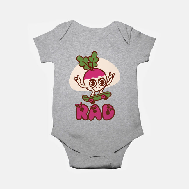 Radish Skater-Baby-Basic-Onesie-Weird & Punderful