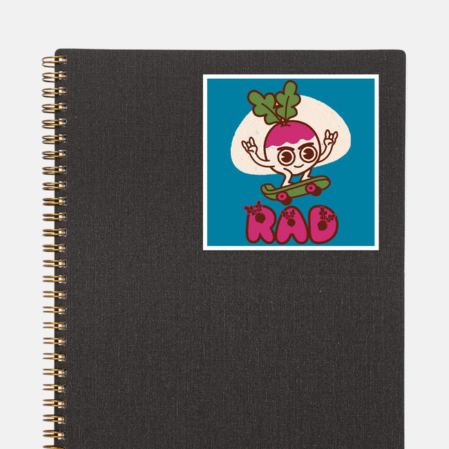 Radish Skater-None-Glossy-Sticker-Weird & Punderful