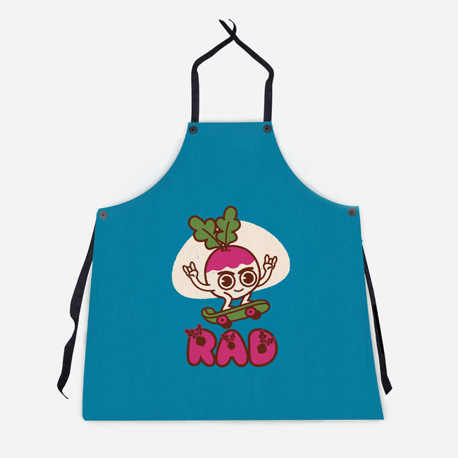 Radish Skater-Unisex-Kitchen-Apron-Weird & Punderful