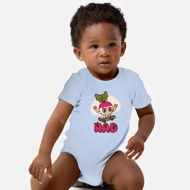 Radish Skater-Baby-Basic-Onesie-Weird & Punderful