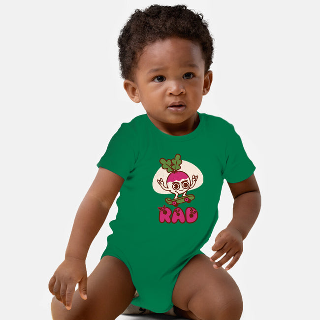 Radish Skater-Baby-Basic-Onesie-Weird & Punderful