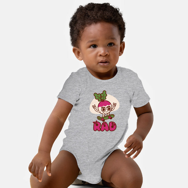 Radish Skater-Baby-Basic-Onesie-Weird & Punderful