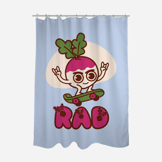 Radish Skater-None-Polyester-Shower Curtain-Weird & Punderful