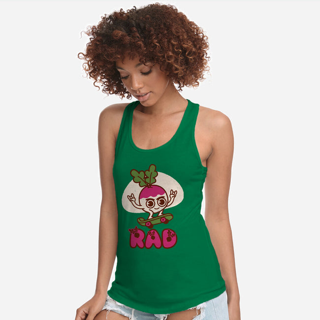 Radish Skater-Womens-Racerback-Tank-Weird & Punderful