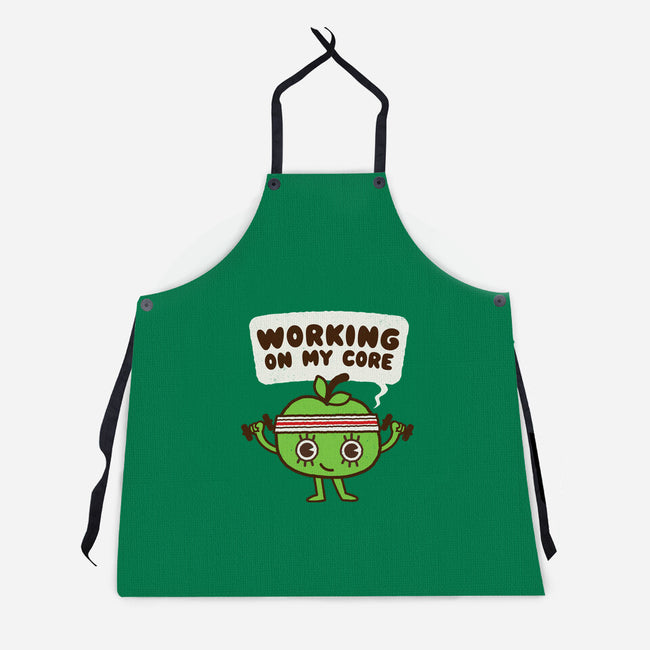 Working On My Core-Unisex-Kitchen-Apron-Weird & Punderful