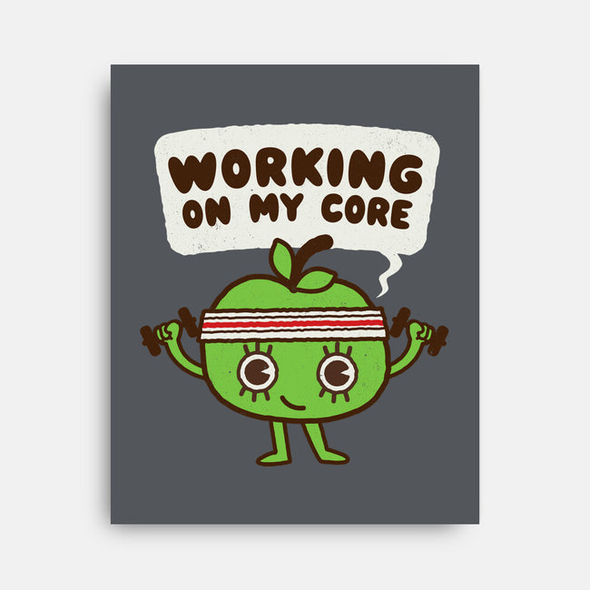 Working On My Core-None-Stretched-Canvas-Weird & Punderful