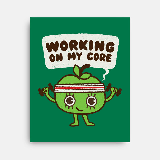 Working On My Core-None-Stretched-Canvas-Weird & Punderful