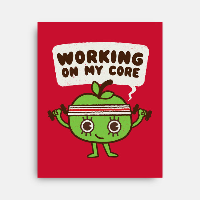 Working On My Core-None-Stretched-Canvas-Weird & Punderful