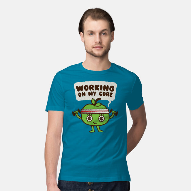 Working On My Core-Mens-Premium-Tee-Weird & Punderful