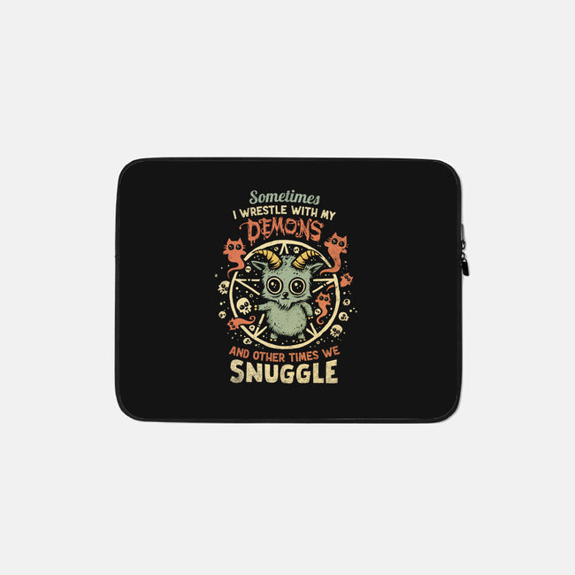 I Wrestle With My Demons-None-Zippered-Laptop Sleeve-kg07