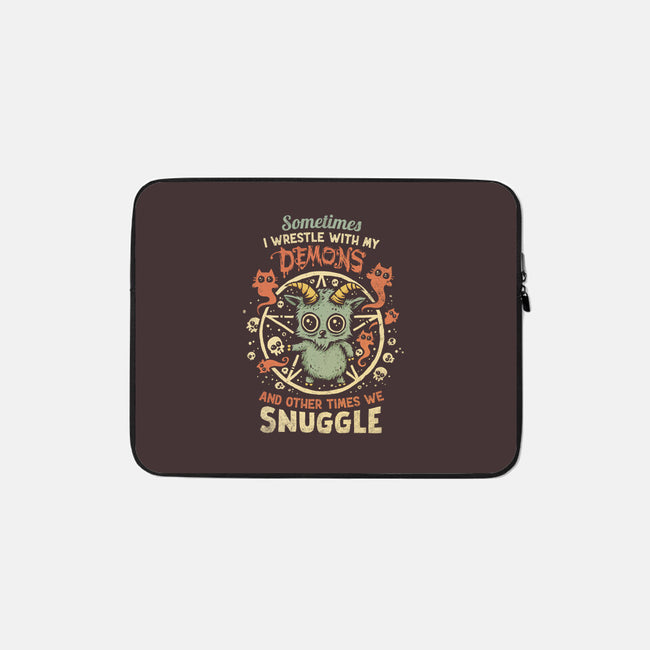 I Wrestle With My Demons-None-Zippered-Laptop Sleeve-kg07