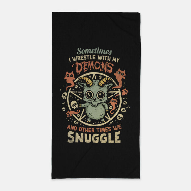 I Wrestle With My Demons-None-Beach-Towel-kg07