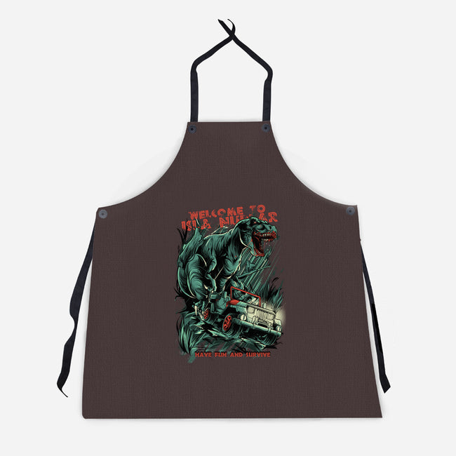 Welcome To Isla Nublar-Unisex-Kitchen-Apron-Guilherme magno de oliveira