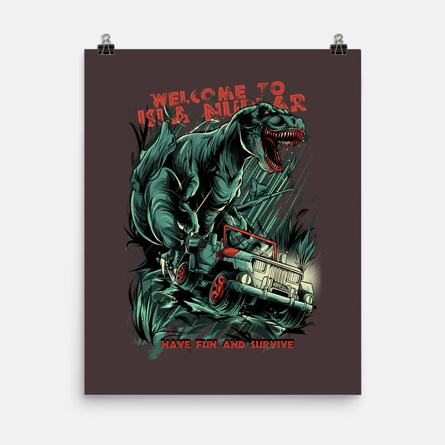 Welcome To Isla Nublar-None-Matte-Poster-Guilherme magno de oliveira