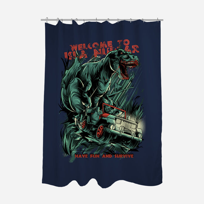 Welcome To Isla Nublar-None-Polyester-Shower Curtain-Guilherme magno de oliveira
