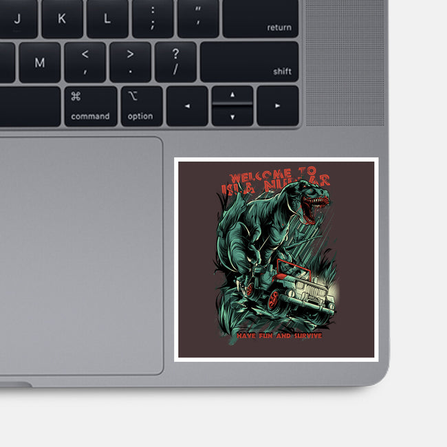 Welcome To Isla Nublar-None-Glossy-Sticker-Guilherme magno de oliveira
