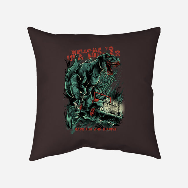 Welcome To Isla Nublar-None-Removable Cover w Insert-Throw Pillow-Guilherme magno de oliveira