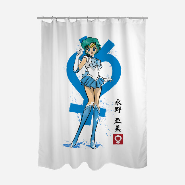 Mercury Sumi-e-None-Polyester-Shower Curtain-DrMonekers