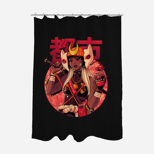Usagi Urban Samurai-None-Polyester-Shower Curtain-Bruno Mota