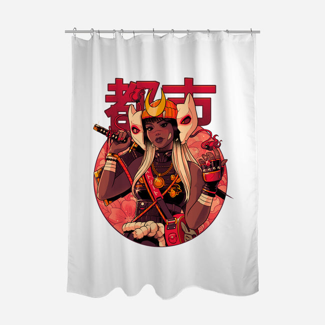 Usagi Urban Samurai-None-Polyester-Shower Curtain-Bruno Mota
