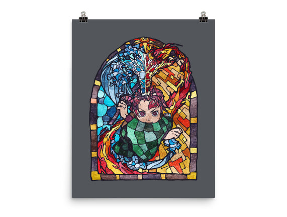 Tanjiro Stained Glass