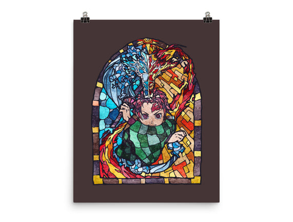 Tanjiro Stained Glass