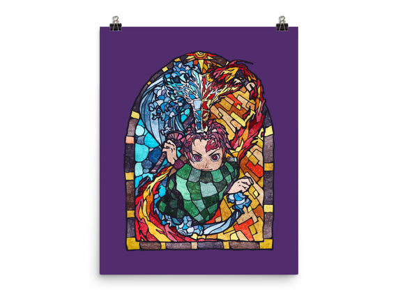 Tanjiro Stained Glass