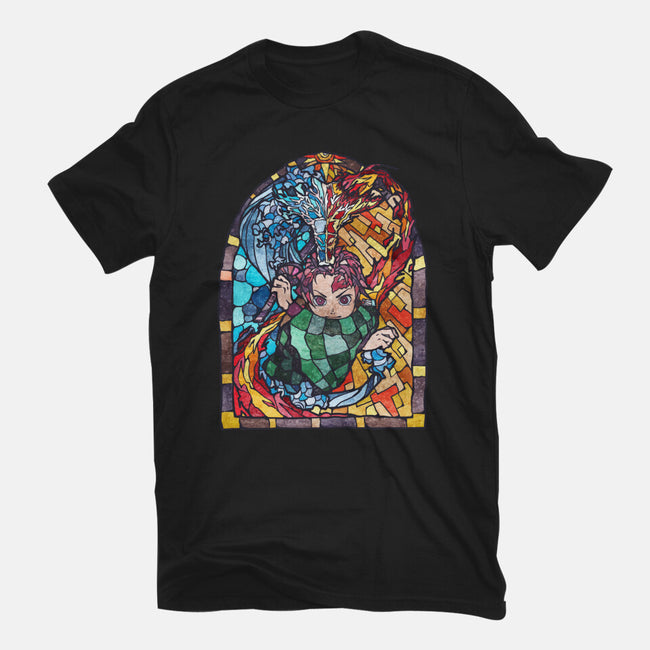 Tanjiro Stained Glass-Unisex-Basic-Tee-line13design